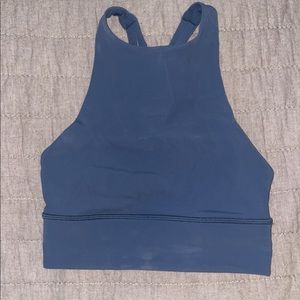 Lululemon blue halter bra top with strappy back